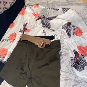Summer 2 piece outfit with belt